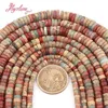 その他の2x4 3x6 3x8mm Heishi Shoushan Stone Beads Loose Natural Spacer for DIY Women Jewelry Making Necklace Bracelet 15 3322