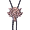 Bolo Ties viking celtic three-dimensional wolf head bolo tie HKD230719