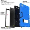 Kickstand Tablet Cases para Samsung Galaxy Tab A8 10.5 X200 X205 A7 10.4 T509 T500 T505 Mais Novos Kids Hard Rugged Protective Shell com Stand Dark Blue