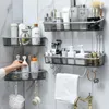 Badezimmerregale YOREDE Lagerregal mit Haken Eckdreieckregal Wandmontage Home Organizer Küchenzubehör 230719