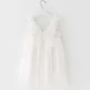 Abiti da ragazza 1-5T Baby Butterfly Princess Dress Abito da sposa rosa per Flower Girl 12M Infant 1st Birthday Battesimo Outfit Estate Panno casual R230719