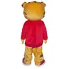 2018 Factory Cute Daniel the Tiger Red Jacket Cartoon Character Mascot Costume Fancy Dress241A