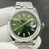 Rollj med diamantmän titta på Datejust Automatic Mechanical Watch 36/41mm 904L All rostfritt stålklockor Kvinnors 28/31 Quartz Battery Super Luminous Montre de Luxe