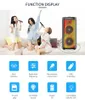 Portable Speakers Wireless Bluetooth Speaker with Microphone Outdoor High Power Square Dance Subwoofer Party Karaoke Music Column with TF Card 230718