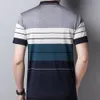 Męska marka Polos z krótkim rękawem Polo Tshirt Casual Summer Stripe Clothing Shirt Fashion Slim Fit 722 230718