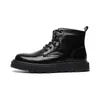 Boots Comfortable Wearable Mid-top Black Lace-up Low-barrel Round Toe 89270-R Sneakers For Men Motorcycle Cowboy