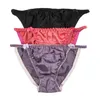 Vrouwen Slips Sexy 3 Paar 100% Zijden Ondergoed Slipje Elastische Tailleband Lingerie Slipje Maat US M L XL XXL2325