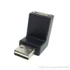 Adattatore di prolunga USB 2 0 A maschio-femmina di colore nero Down Up Angolato 90 gradi Design reversibile234t