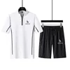 Mens Tracksuits Hazzys Summer Thin ShortsShort Sleeve Casual Loose Sports Stand Collar Set 230718