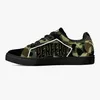 Modèle personnalisé Diy Shoes hommes femmes noir armée vert sport baskets baskets 36-48