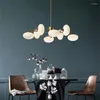 Kroonluchters Post-moderne Glazen Bol Magische Bonen Led Hanglamp Lightng Woonkamer Restaurant Slaapkamer Home Decor Verlichtingsarmaturen