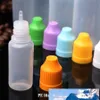New arrival flat soft ldpe 10ml plastic dropper Empty bottle whole containers and child proof cap 10 ml plastic made in307r