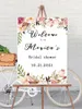 Party Decoration Personalized Welcome To Bachelor Bridal Shower Sign CUSTOM French Portuguese Letter PURPLE GREEN Pattern