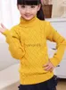 Pullover Children's Sweater Boys Girls Jacket Kids Warm Solid Clothing Baby Autumn Winter Tops Teenagers Fleece Thick Turtleneck Pullover HKD230719