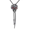 Bolo Ties Vlam ghost hoofd bolo stropdas westerse accessoires mode metalen dasspeld mode stropdas western cowboy bolo stropdas HKD230720