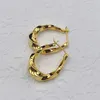 Hoop Huggie MIQIAO Real 18K Gold Drop Earrings for Women Pure Au750 Classic Twisted Oval Design Fine Jewelry Gift EA016 230718