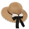 Chapeaux à large bord Lady Beach Hat Sweet Color Matching Light Sun Gardening Headwear