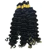 Hannah Deep Curly 100％加工されていないVirign Mongolian Bulk Human Hair Braking Bulk No Weft 3Bundles 150Gram293D