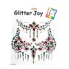 CLJ01 1PC Big Unique Chest Bling Rhinestone Gem Cluster Self Adhesive Stick On Jewels Fiesta eller Carnival Body Decor255Z