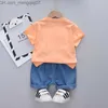 Kledingsets Zomer Babykleding Set Kinderen Jongen Dinosaurus Set T-shirt Shorts 2 stuks/set Kindermode Kleding Baby Kinderkleding Z230719