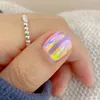 Adesivos Decalques 100m Aurora adesivo de filme de folha de vidro para unhas Celofane Design de tendência de unhas coreano Cubo de gelo feito à mão DIY decoração de unhas 230718