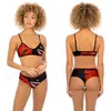 Traje de baño de 2 piezas Chaleco sin mangas Sujetadores Pantalones cortos Pantalones Traje de baño Mujer Verano Trajes de playa Push Up Crop Tops Bikini Baño ZZ