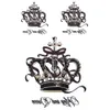 12 x 19 cm Wyjmowane wodoodporne tymczasowe tatuaże naklejki na nadwozie Król i Queen Crown 7AP00027