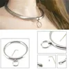 Stainless Steel Lockable Metal Slave Neck collar Hex wrench Restraint Bondage Locking Choker Necklace O-Rings BDSM Game Toy 210722337M