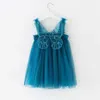 Flickans klänningar Sommarflicka Kawaii Angel Wing Fairy Puffy Dress Toddler Kid New Mesh Sling Princess Dress for Girls Birthday Party Dresses R230719