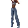 Jeans pour femmes Streetwear Denim Taille haute Hip Ripped Slim Salopette Outdoor Jogging 90s Vintage Clothes