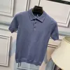 T-shirts pour hommes vêtements pour hommes été tricoté Polo à manches courtes coupe ajustée Lel coréen couleur unie T-shirt hauts à la mode