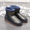 Botas 2023 Couro Couro Neve Quente Feminino Clássico Impermeável Tornozelo Senhora Inverno Atacado Grande