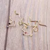Mix Colors Rhinestone Nose Studs Screw Ring Bone Bar Body Piercing Jewelry Gold Silver Nose Pin194N