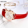 Wristwatches MEGIR Women Watch Chronograph Quartz Waterproof Wristwatch Fashion Casual Watches Date Clock