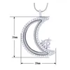 5pcs Silver Moon Magnetic Glass Flutuating Charm Locket Zinc Alloy Cadeiras incluídas para LSFL034-1283V