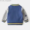 Coat 2023 Autumn Winter Children's Coat Embroidery Star Letter Zipper Baseball Uniform Patch Work Cotton Thick Children's Coat Z230719