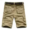 Shorts pour hommes été hommes armée Cargo Shorts coton lâche multi-poches Baggy militaire tactique Shorts travail culotte Bermuda Shorts décontractés 46 L230719