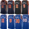 Jalen Brunson 11 Julius Randle Basketball Jerseys New Yorks Barrett Jersey Stitchced Mens Blue Black White 2023