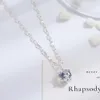 Księżniczka okrągła Cubic Zirkonia Single Diamond Naszyjnik Moda Moda Ładny projekt Choker Choker Szyjka Złota Kolor Estetyczny Wisijanie dla kobiet hurtowych