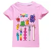 T-shirts Mode Drôle Numéro Blocs Vêtements Enfants D'été Loisirs T-shirt Bébé Garçons Bande Dessinée T-shirts Tout-petit Filles À Manches Courtes Casual Tops x0719