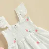女の子のドレスma baby 6m-4y幼児の子供の女の子の花のドレスの袖なしのフリルaラインドレス夏の衣装