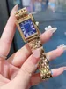 TANK MENSKA KVINNA MONTRE AAA MED Romerska siffror Dial Rose Gold Watch Strap Designer Watches Quartz Movement Watches Watch G6V7#