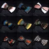 Bow Ties KAMBERFT Brand Men Bowtie Brooch Set Feather Style Leather Tie Adjustable Formal Wedding Party Gift 230718