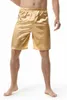 Men's Shorts 2023 summer Korean style unique glossy gold shorts men casual loose solid color Elastic waist shorts for men size S-3XL L230719