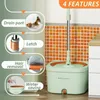 Mops Microfiber Mop with Spin Bucket Set Automatic Water Separation Floor Washing Mops Rotating Triangular Mop 360 Window Wiper Tools 230718