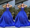 Dubai Arabic Royal Blue A Line Evening Dresses Sweetheart Beaded Sequined Formal Evening Party Dress Prom Birthday Pageant Celebrity Special Occasion Gowns