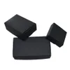 50pcs lot Various Sizes Black Boutique Package Kraft Paper Box Foldable Craft Paper Boxes for Wedding Jewelry Gift Storage Decorat219k