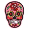 20 pcs Patch DIY Flowered Skull Embroidered Patches Fabric Badges Iron-On Sewing For Bags Patches Clothes Hat Decorative Ornament243K