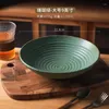 Platos WSHYUFEI, plato de cerámica Vintage, vajilla japonesa para el hogar, cuenco para sopa y fideos, utensilios de cocina para verduras