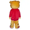 2018 Factory Cute Daniel the Tiger Red Jacket Cartoon Character Maskottchen Kostüm Fancy Dress301s